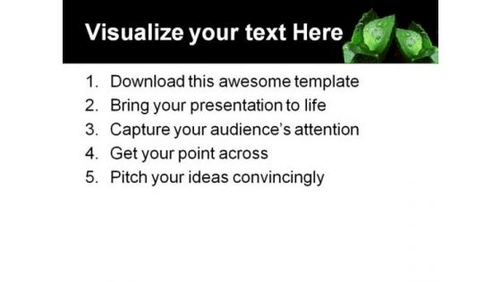 Cactus And Water Drops Nature PowerPoint Themes And PowerPoint Slides 0611