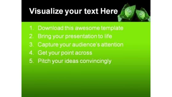 Cactus And Water Drops Nature PowerPoint Themes And PowerPoint Slides 0611