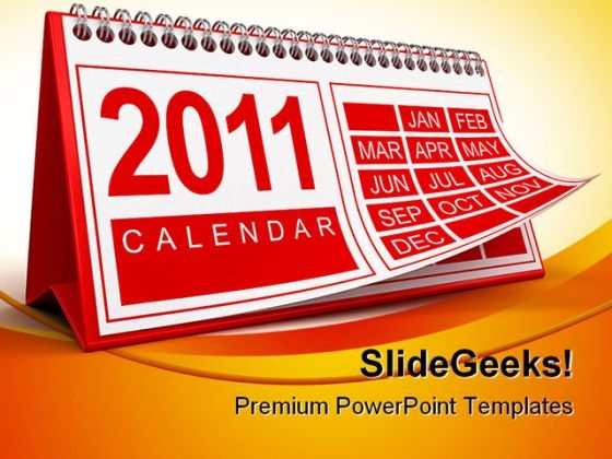 Calendar 2011 Future PowerPoint Backgrounds And Templates 0111
