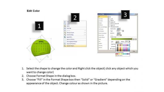 Calendar 2013 April PowerPoint Slides Ppt Templates