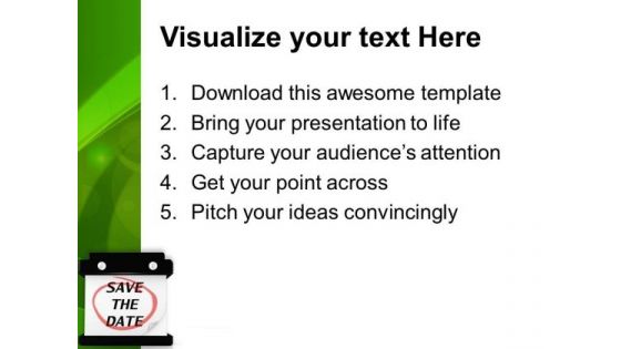 Calendar Save The Date PowerPoint Templates And PowerPoint Themes 0912
