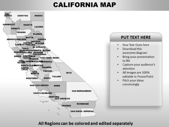 California PowerPoint Maps