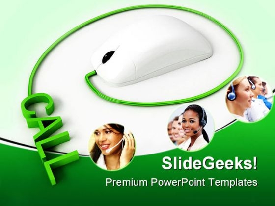 Call Center Mouse Business PowerPoint Templates And PowerPoint Backgrounds 0411