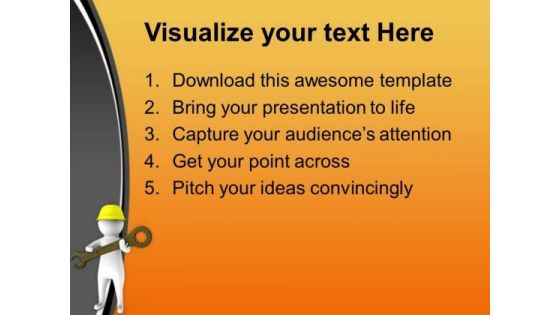 Call The Technician For Typical Work PowerPoint Templates Ppt Backgrounds For Slides 0713