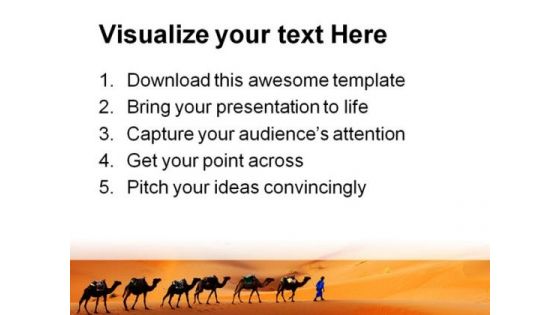 Camel Animals PowerPoint Themes And PowerPoint Slides 0211