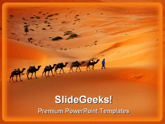Camel Animals PowerPoint Themes And PowerPoint Slides 0211
