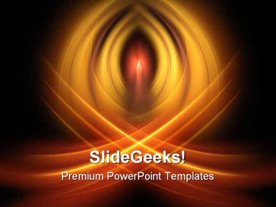 Candle Light Religion PowerPoint Template 0610