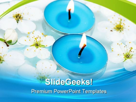 Candle With Spring Flowers Beauty PowerPoint Templates And PowerPoint Backgrounds 0311