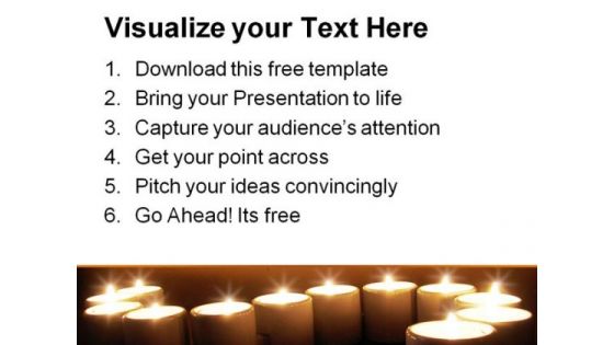 Beautiful Glowing Candles PowerPoint Template