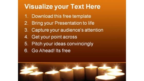 Beautiful Glowing Candles PowerPoint Template