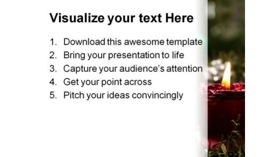 Candles Christmas PowerPoint Template 0610