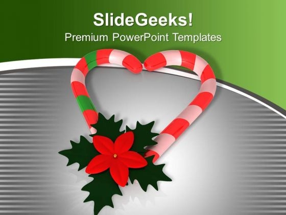 Candy For Christmas Celebration PowerPoint Templates Ppt Backgrounds For Slides 0413