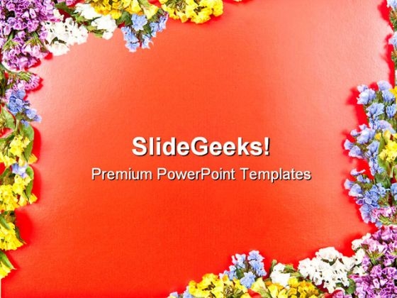 Card With Flowers Design PowerPoint Backgrounds And Templates 0111