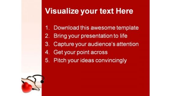 Cardiogram Medical PowerPoint Template 0910