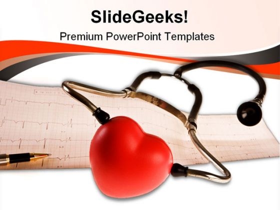 Cardiogram Medical PowerPoint Template 0910