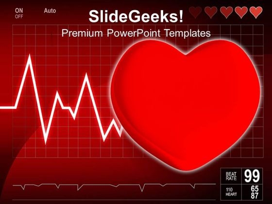 Cardiogram With Heart Medical PowerPoint Templates Ppt Backgrounds For Slides 0213