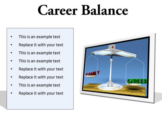 Career Family Balance Business PowerPoint Presentation Slides F