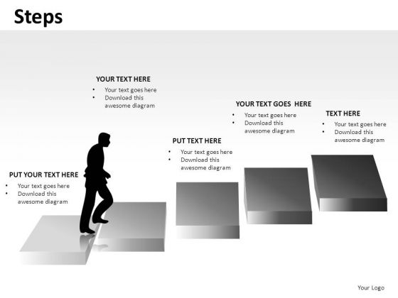Career Growth Steps PowerPoint Slides And Ppt Diagram Templates
