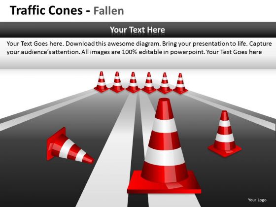Careful Traffic Cones PowerPoint Slides And Ppt Diagram Templates