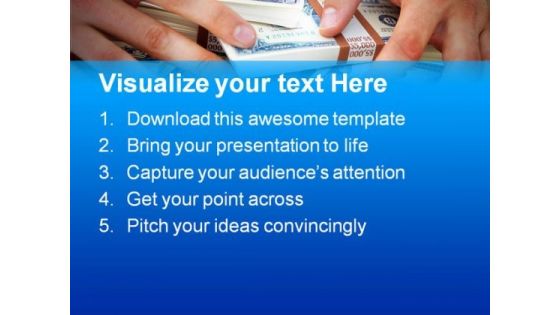 Cash Money PowerPoint Template 0610