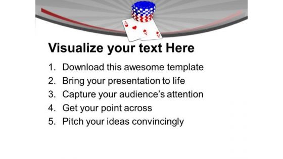 Casino Chips And Playing Cards Entertainment PowerPoint Templates Ppt Backgrounds For Slides 0413