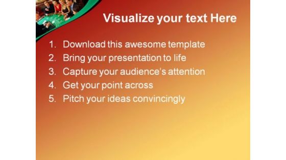 Casino Friends Game PowerPoint Themes And PowerPoint Slides 0511
