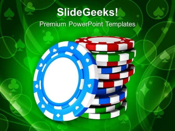 Casino Theme With Poker Game PowerPoint Templates Ppt Backgrounds For Slides 0413