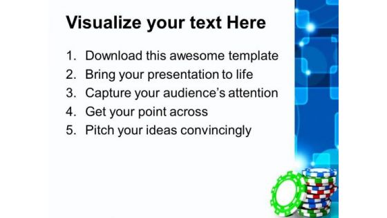 Casino Token Gambling Wealth PowerPoint Templates Ppt Backgrounds For Slides 1212