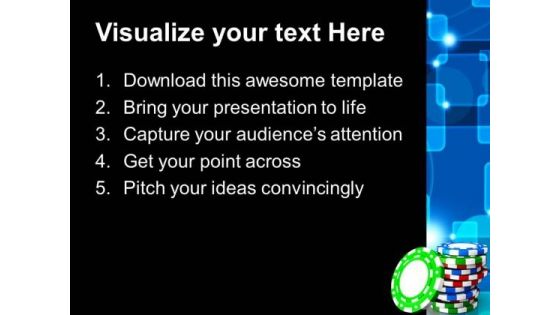 Casino Token Gambling Wealth PowerPoint Templates Ppt Backgrounds For Slides 1212