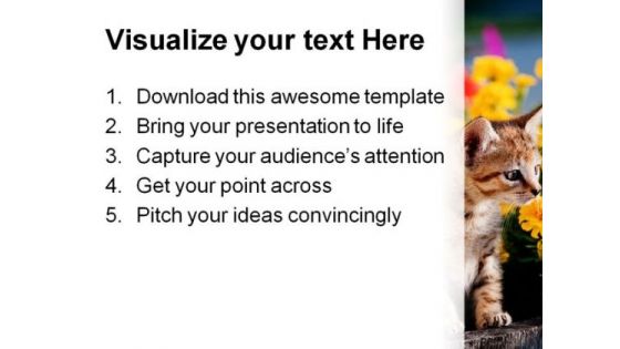 Cat Animal PowerPoint Template 0810