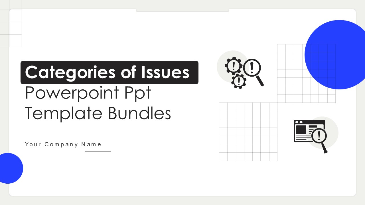 Categories Of Issues Powerpoint Ppt Template Bundles
