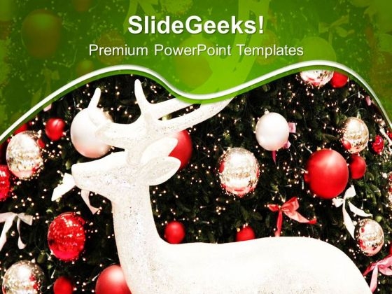 Celebrate Christmas With Beautiful Decoration PowerPoint Templates Ppt Backgrounds For Slides 0613