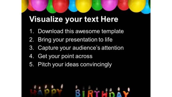 Celebrate Happy Birthday With Friends PowerPoint Templates Ppt Backgrounds For Slides 0513