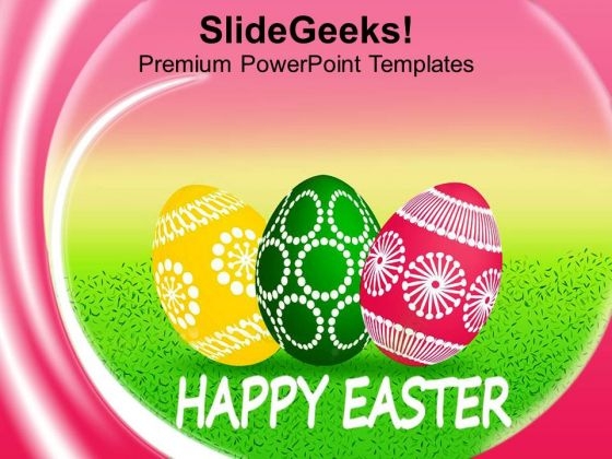 Celebrate The Easter With Bunny Egg PowerPoint Templates Ppt Backgrounds For Slides 0613