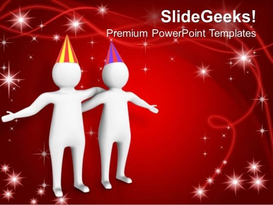 Celebrate The Party With Friends PowerPoint Templates Ppt Backgrounds For Slides 0713