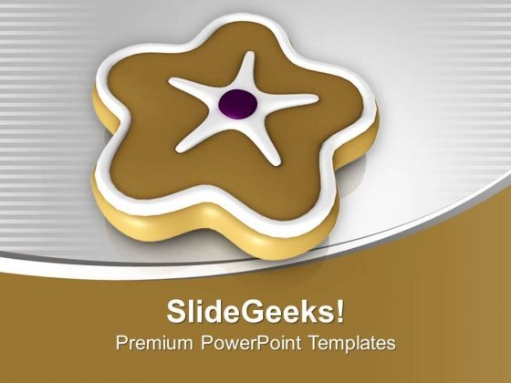 Celebration Cookie For Christmas PowerPoint Templates Ppt Backgrounds For Slides 0513