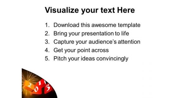 Celebration New Year 2013 PowerPoint Templates Ppt Backgrounds For Slides 0613
