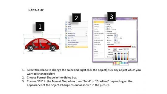 Celebration Red Beetle Car PowerPoint Slides And Ppt Diagram Templates