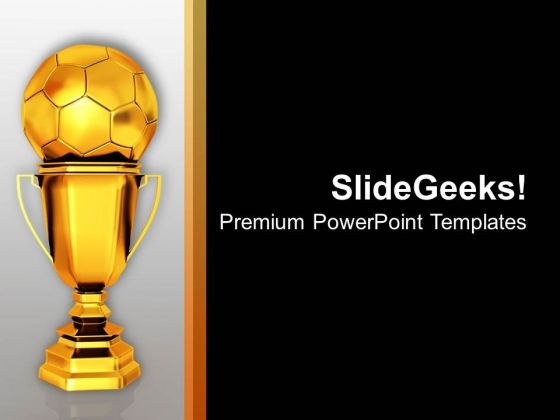 Celebration Theme With Winner Trophy PowerPoint Templates Ppt Backgrounds For Slides 0413