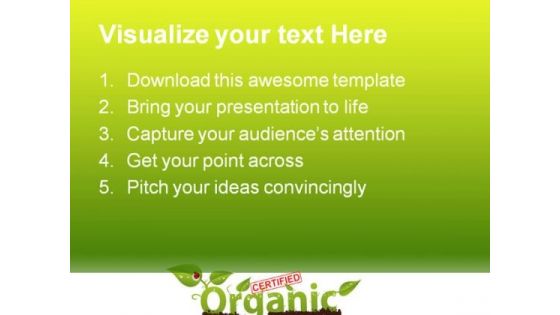 Certified Organic Nature PowerPoint Templates And PowerPoint Backgrounds 0711