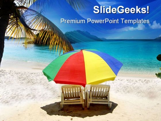 Chairs At Beach Nature PowerPoint Themes And PowerPoint Slides 0611