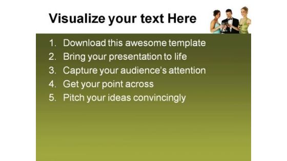 Champagne Success PowerPoint Themes And PowerPoint Slides 0711