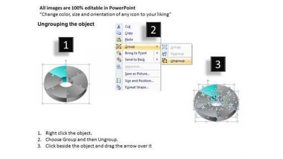 Changeable Colors 3d Circular Puzzle 6 Pieces PowerPoint Slides And Ppt Diagram Templates
