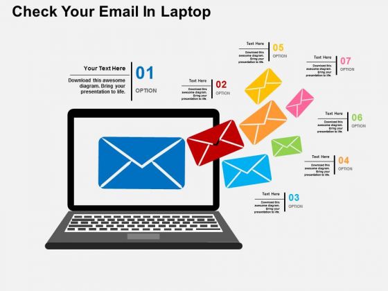 Check Your Email In Laptop PowerPoint Template