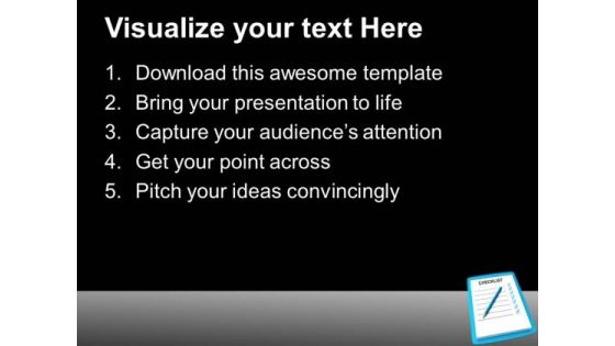 Checklist Business PowerPoint Templates And PowerPoint Themes 0912