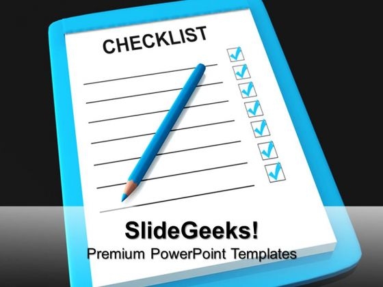 Checklist Business PowerPoint Templates And PowerPoint Themes 0912