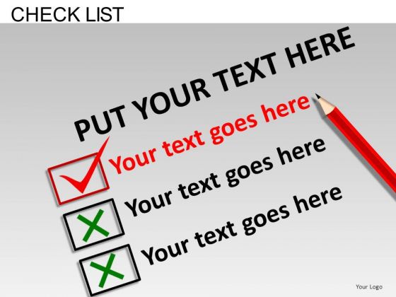 Checklist Slides For PowerPoint
