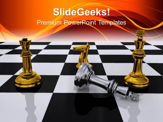 Checkmate Game Over Leadership PowerPoint Templates And PowerPoint Themes 1012