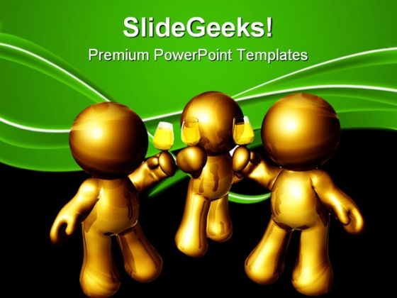 Cheers On Success Business PowerPoint Themes And PowerPoint Slides 0611