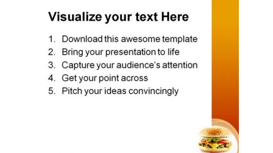 Cheese Burger Food PowerPoint Templates And PowerPoint Backgrounds 0211